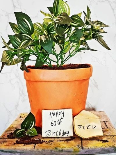 Plant birthday cake 