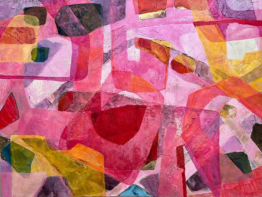 SOLD
A Peek of Pink: 30"x40"x1.5", mixed media + oil on gallery canvas.