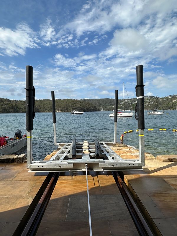 Slipway cradle. Boat cradle. 