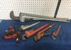 large selection of Ridgid Pipe wrenches steel & Aluminum 