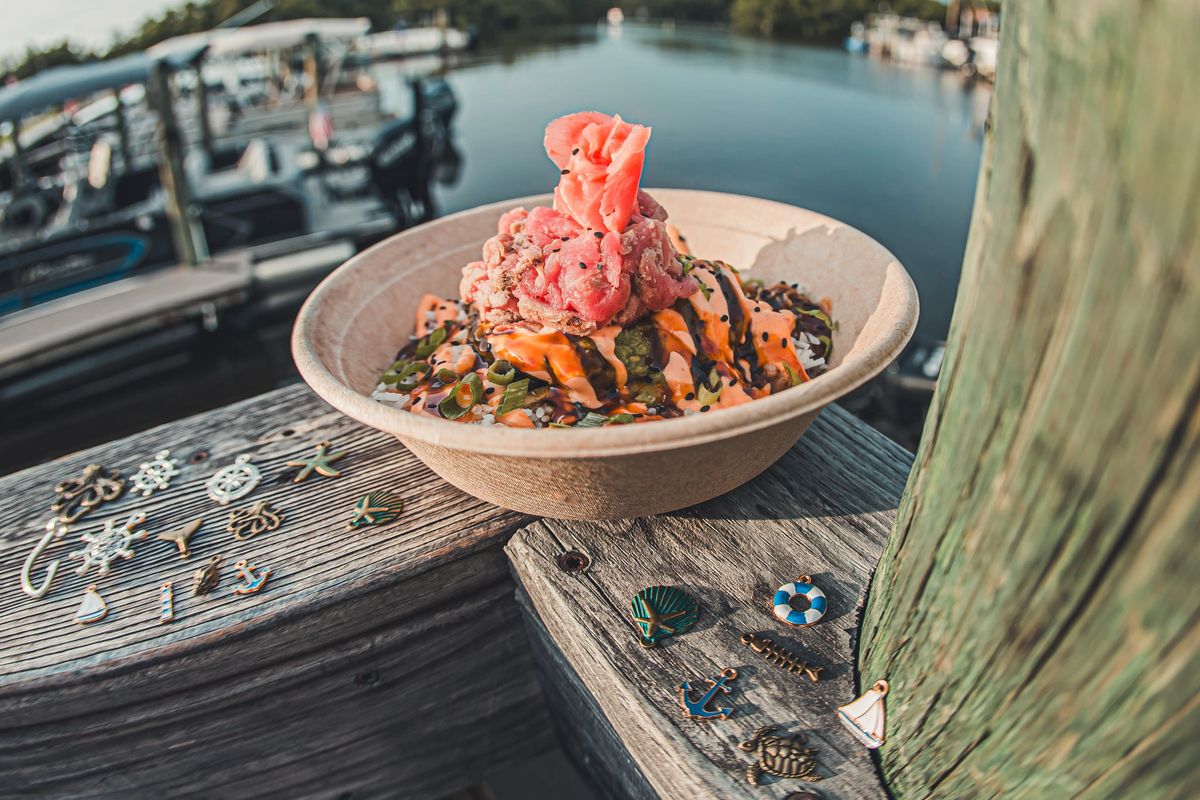 Cocktails on the dock