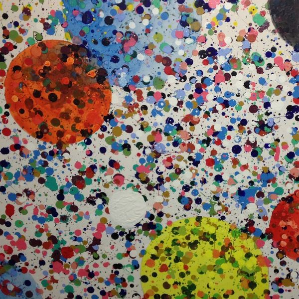 Sphere Drops an Acrylic painting by disabled quadriplegic artist in a wheelchair digital art nft