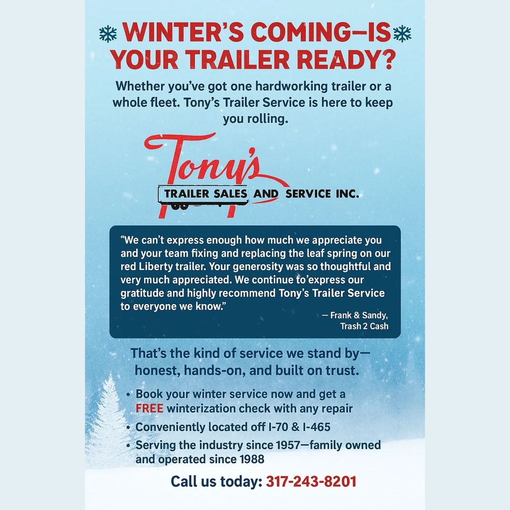 free winterization check
trailer maintenance
