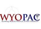 Logo of Wyoming Medical Political Action Committee with a stethoscope.