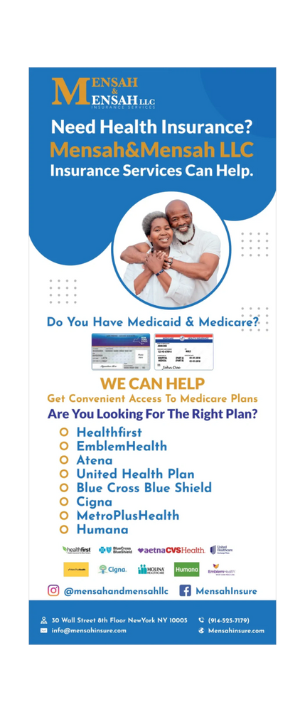Mensah&Mensah LLC offers help with Medicaid and Medicare health insurance plans.