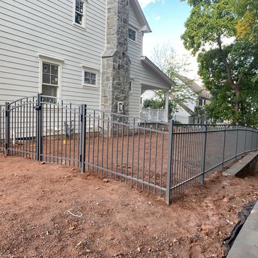 gray ornamental aluminum fence installation
westfield fence