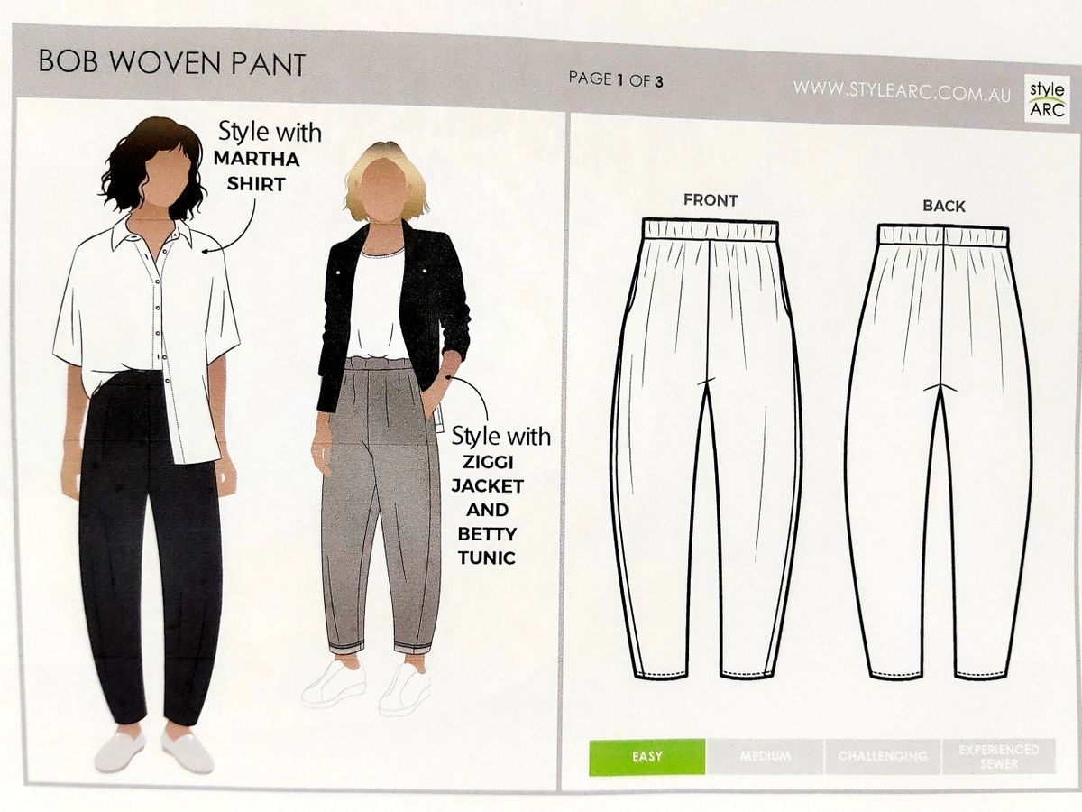 Bob woven pant from Style Arc Patterns