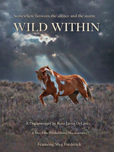 Documentary poster featuring a horse under dramatic skies titled Wild Within.