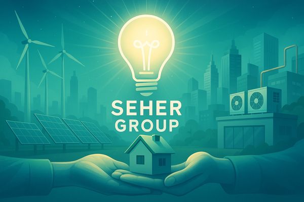 İnovasyon ve sürdürülebilirliği simgeleyen, geleceğe umutla bakan modern enerji görseli.