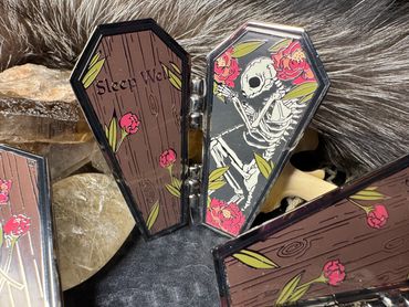 Sleep Well Coffin pin