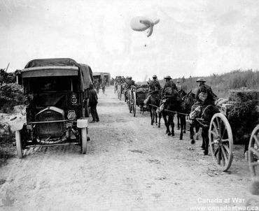 The 20th Battalion of the Canadian Expeditionary Force moves out, 1917