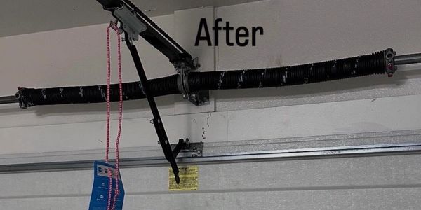 Garage door spring after repair 