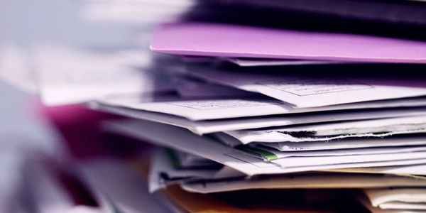 Pile of paperwork 