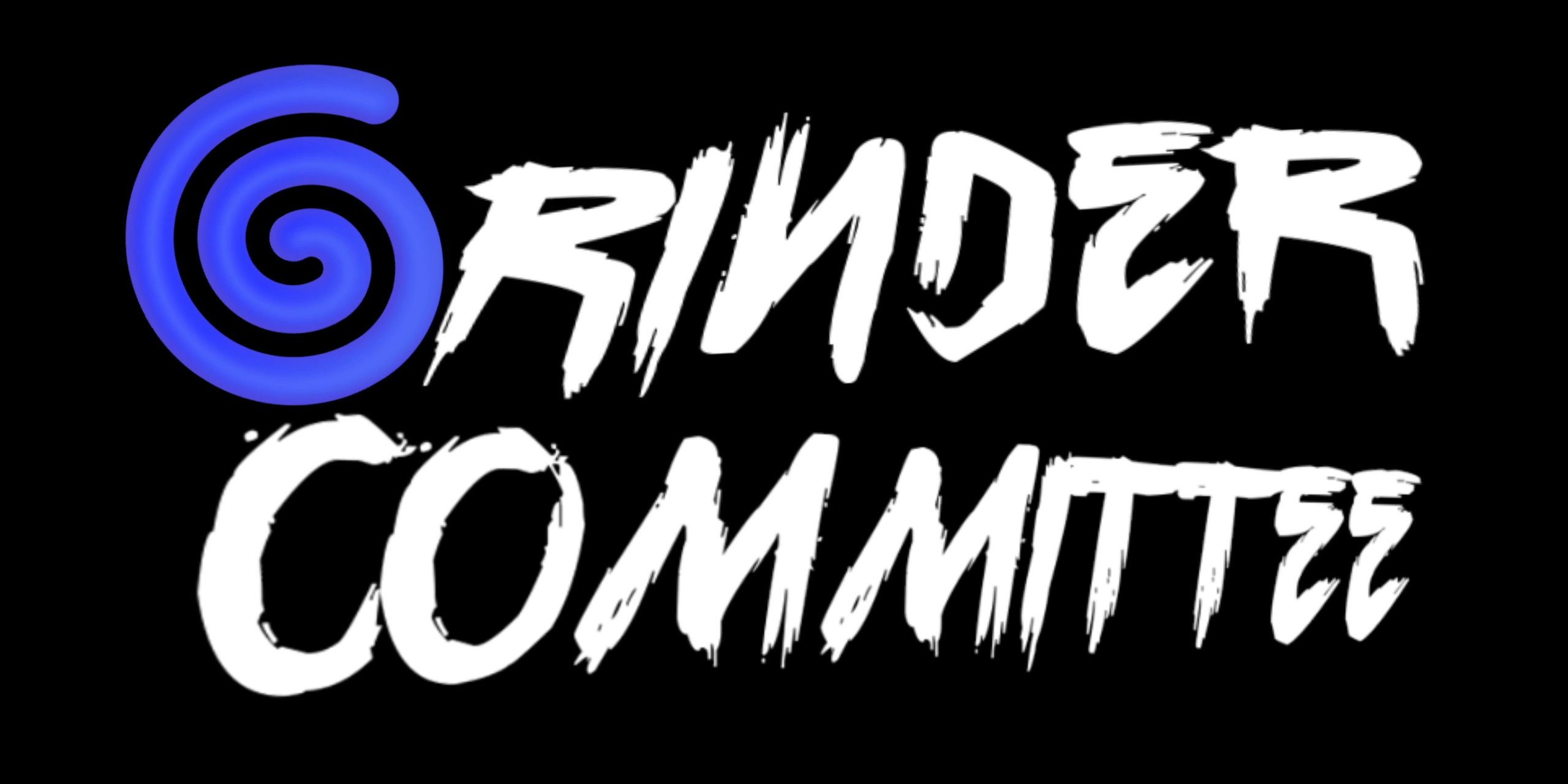 Logo with blue spiral and white text "Rinser Committee" on black background.