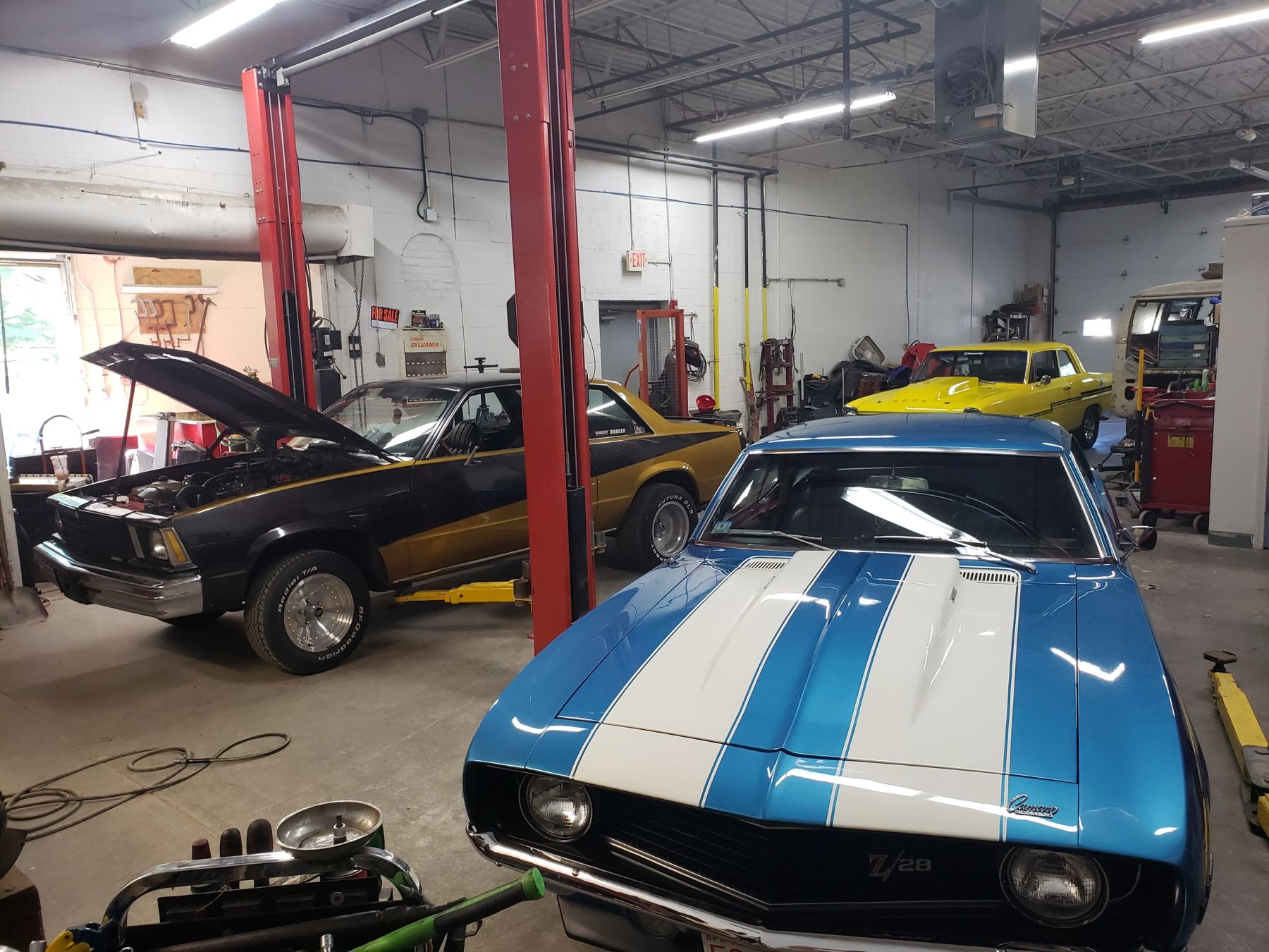 Muscle car in the garage at Pembroke Radiator