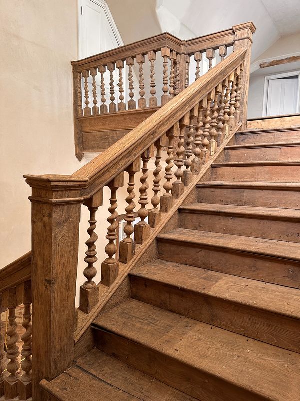 300 year old English Oak Staircase Soda Blasted 