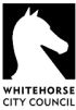 Whitehorse City Council logo with horse silhouette.