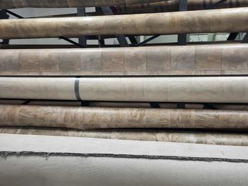 rolls of lino and carpet on display