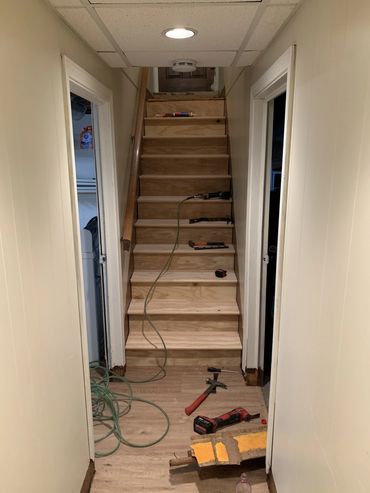 Replacement stairs
Finished work
new stairs
