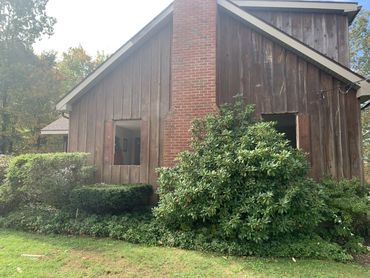 home with two windows removed 