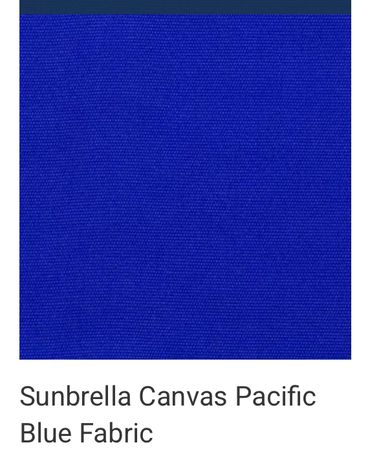 Sunbrella Canvas fabric in a vibrant Pacific Blue color.