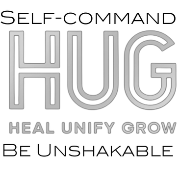 Motivational text about self-command and being unshakable.
