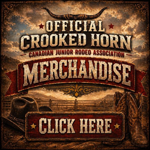 Shop official Crooked Horn Canadian Junior Rodeo Association merchandise including rodeo hoodies, we