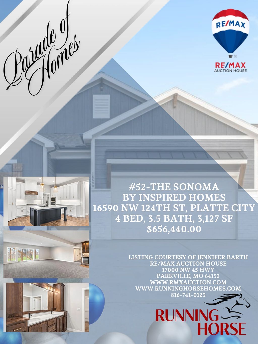 The Sonoma by Inspired Homes
Reverse 1.5, 4 Bedroom, 3.5 Bath, 3,127 SQFT, 3 Car Garage.  This home 