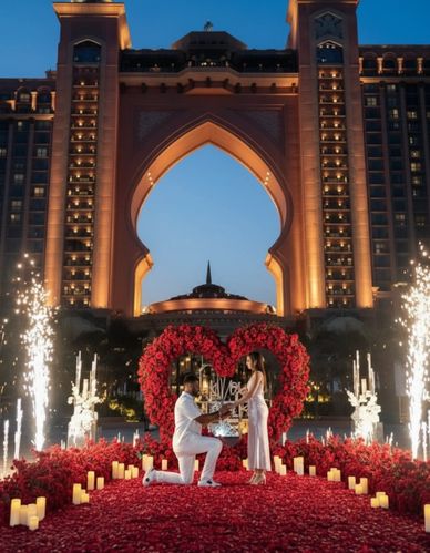 Plan a breathtaking wedding proposal at Atlantis The Palm, where romance meets iconic luxury.
