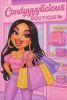 A stylish woman holding shopping bags in a pink-themed store.