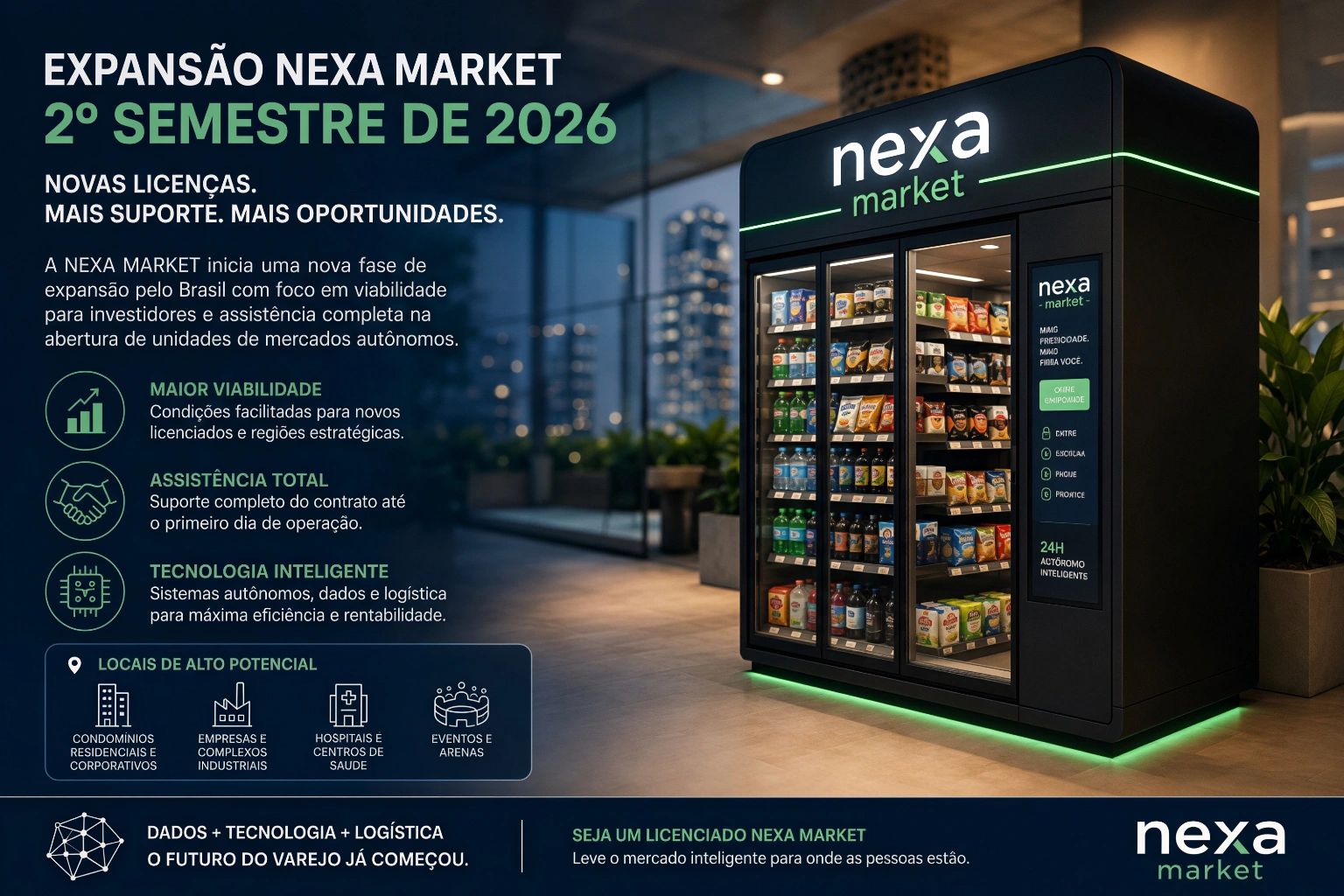 Expansão da Nexa Market no Brasil no 2º semestre de 2026.