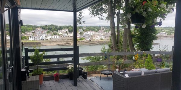 Holidaylet property on the side of Menai Strait