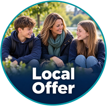 Happy family enjoying time outdoors with 'Local Offer' text.