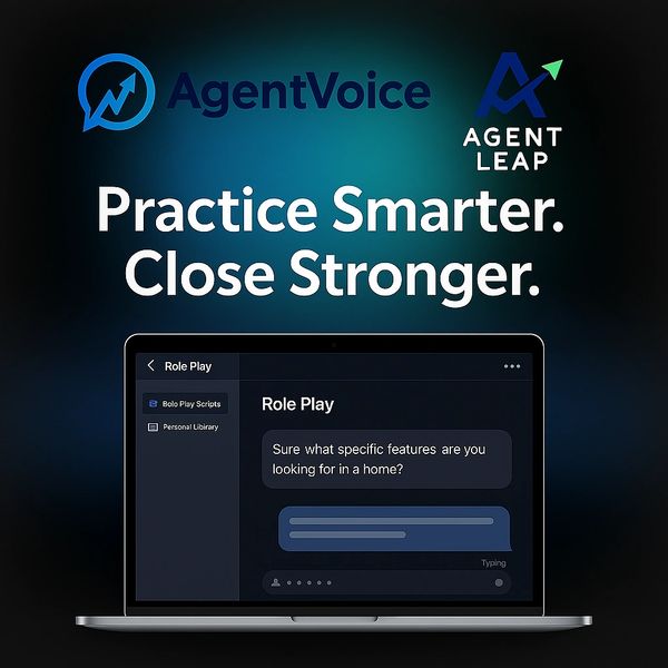 AgentLeap® AgentVoice® AI Role-Play for Realtors® – Practice Smarter. Close Stronger with Coaching