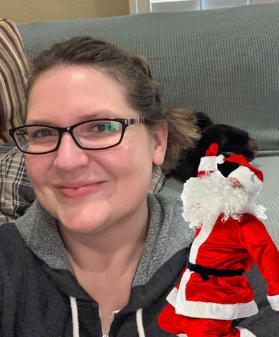 Santa selfie on Christmas Eve