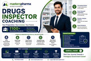 Masters Pharma Drug Inspector coaching for UPSC and State Drug Inspector examinations with pharmacy 
