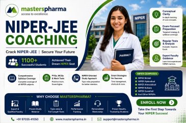 Masters Pharma NIPER-JEE coaching provides structured preparation for pharmacy students with compreh