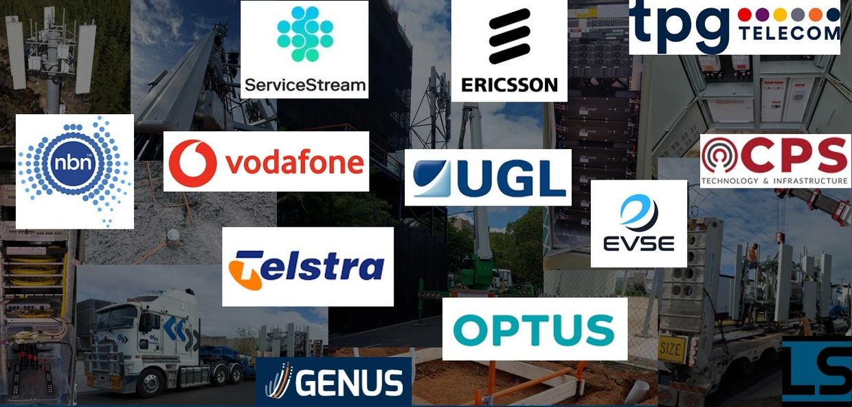 Collage of Australian telecom company logos.