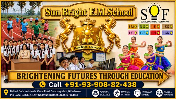 Sun Bright E.M. School promotes education, sports, and cultural activities.