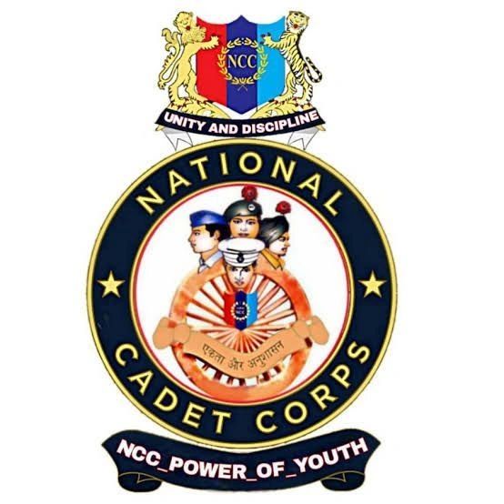 Logo of National Cadet Corps emphasizing unity, discipline, and youth power.