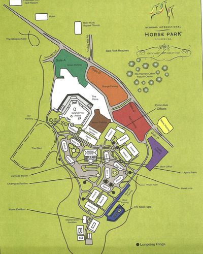 Full Map of the GA International Horse Park grounds