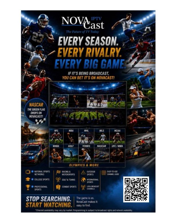 Novacast IPTV offers every sports season, rivalry, and big game.