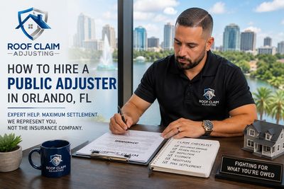 Roof Claim Adjusting public adjuster helping Orlando Central Florida property owners claim