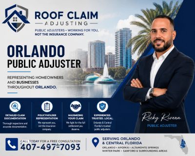 Orlando public adjuster helping homeowners with property insurance claims.