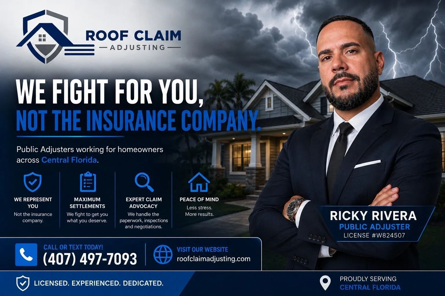Roof Claim Adjusting public adjuster serving Orlando and Central Florida forproperty insurance claim