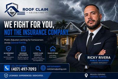 Roof Claim Adjusting logo – licensed Florida public adjusters serving Orlando and Central Florida pr