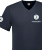 T-shirt V-hals Slimfit Navyblue