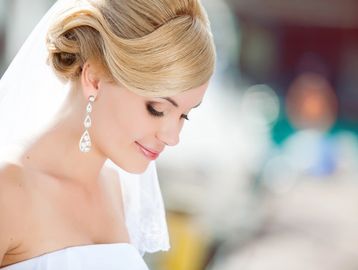 Woman with Bridal updo in Crown Point