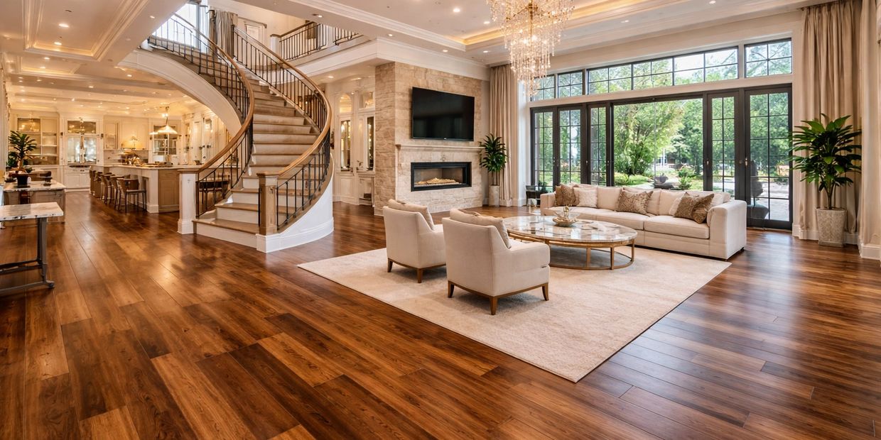 luxury walnut hardwood flooring large plank installation northville mi dunes carpet inc