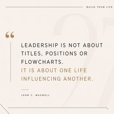Inspirational leadership quote by John C. Maxwell.